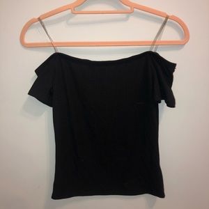 strapless black off the shoulder top!